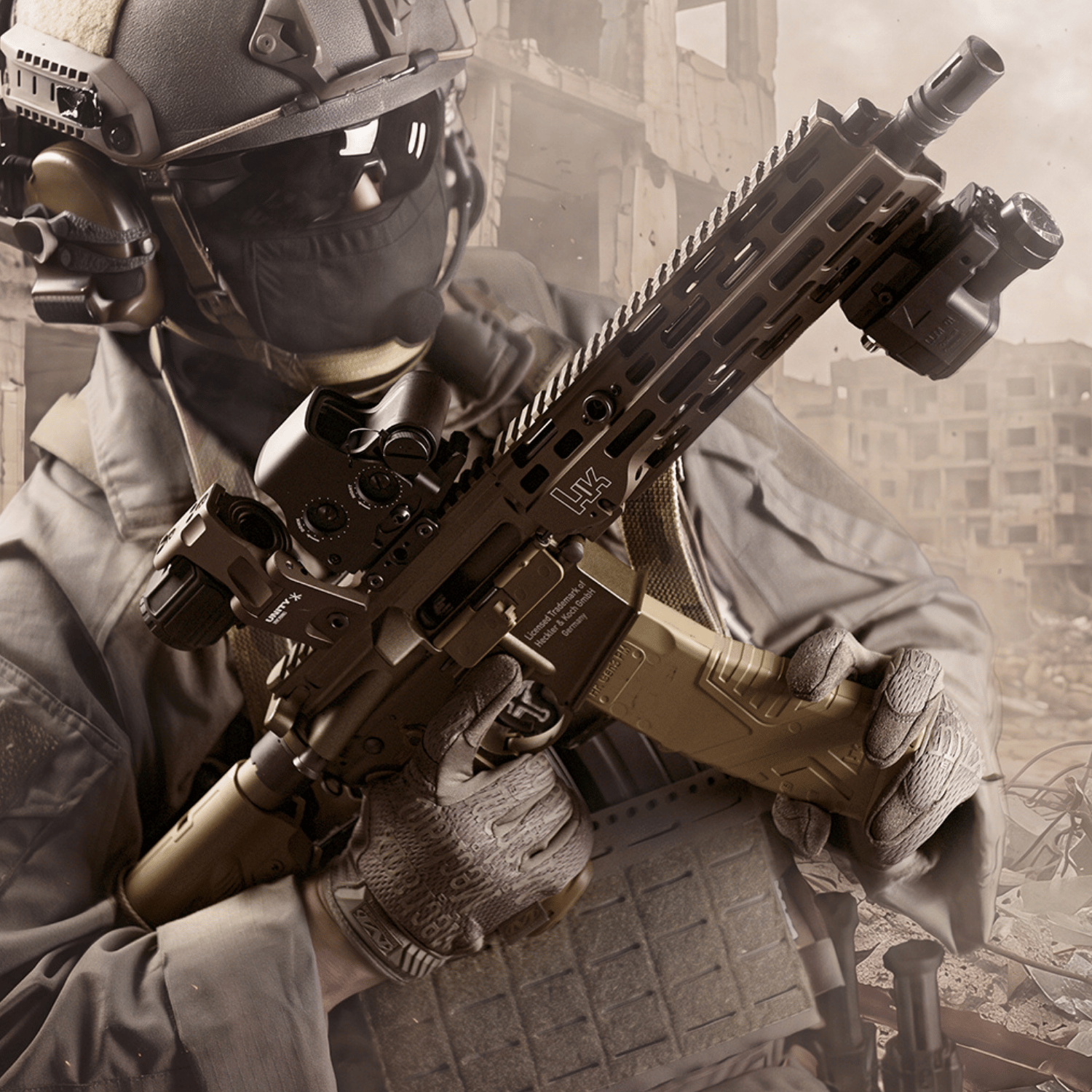 VFC HK416A5 M-LOK EVO Tan GBB Airsoft Tüfek - VF2-LHK416A5-TN04