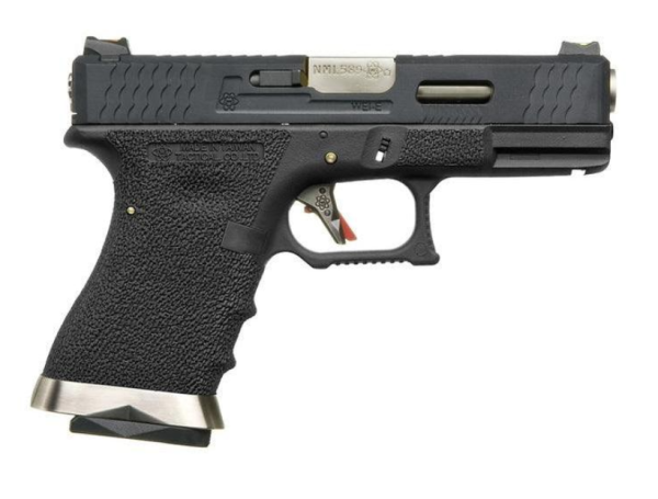 WE G19 T5 GBB AIRSOFT TABANCA BK SLIDE / SV BARRREL / BK FRAME