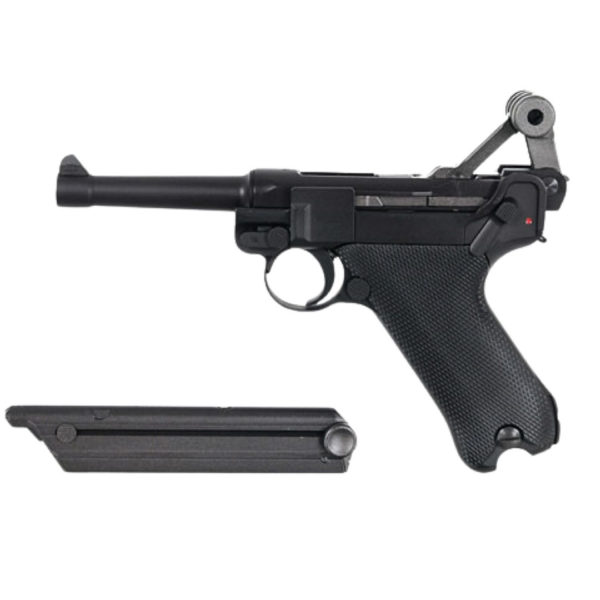 WE MAKARALI PARABELLUM 4'' KISA SIYAH AIRSOFT TABANCA P08