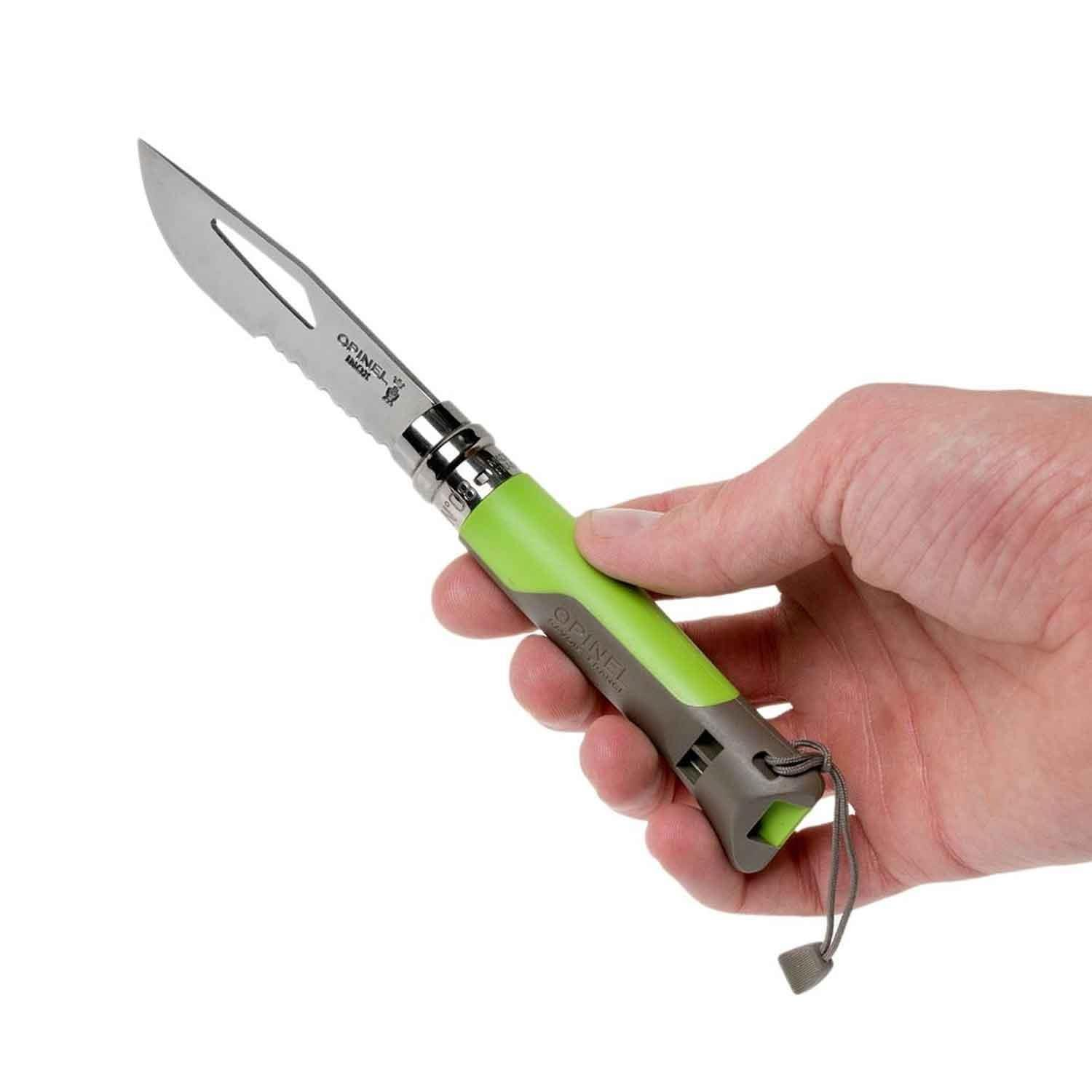 Opinel Inox No.8 Outdoor Çakı 12C27 Paslanmaz Çelik Cep Çakısı YEŞİL