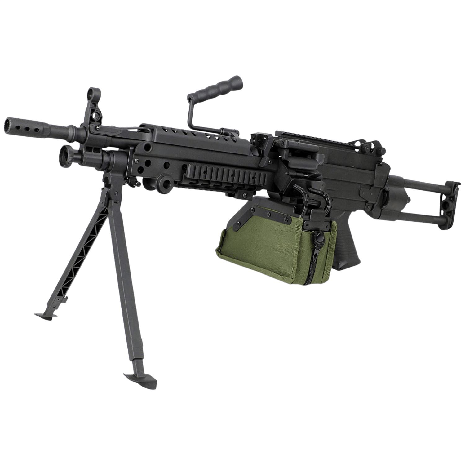 S&T M249 PARA Airsoft AEG Tüfek Siyah Tambur Şarjörlü (STAEG103PABS)