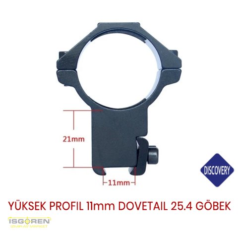 Discovery 11mm Ray için Yüksek Profil 25.4mm Göbek Dürbün Ayağı 180205
