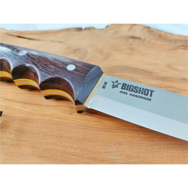Bigshot BC02 Kamp Bıçağı Finger Grip (4116 Çelik)