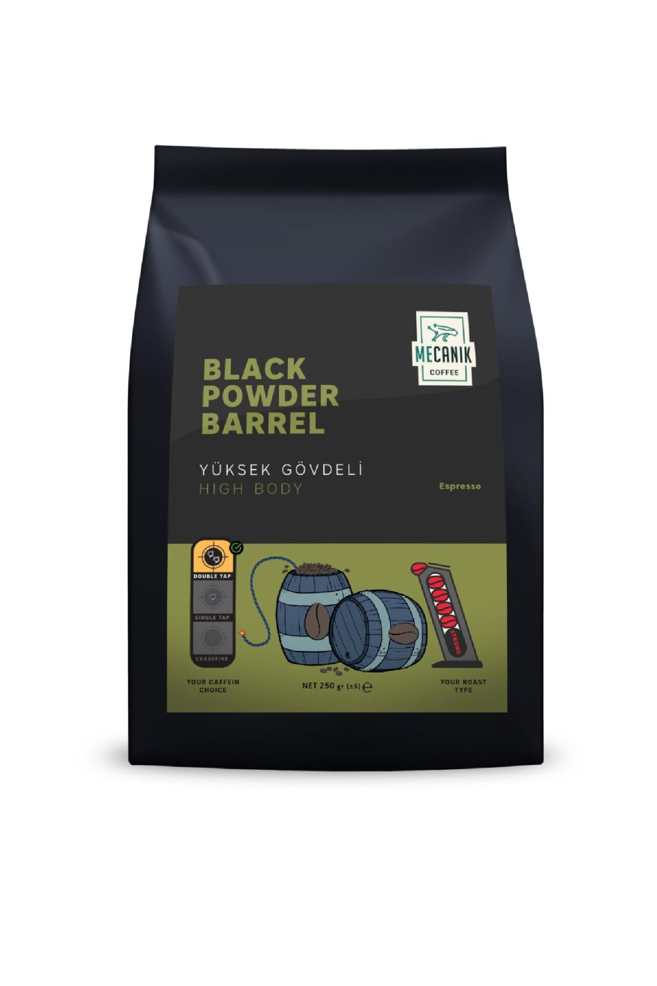 Mecanık Coffee Black Powder Barrel espresso 250g