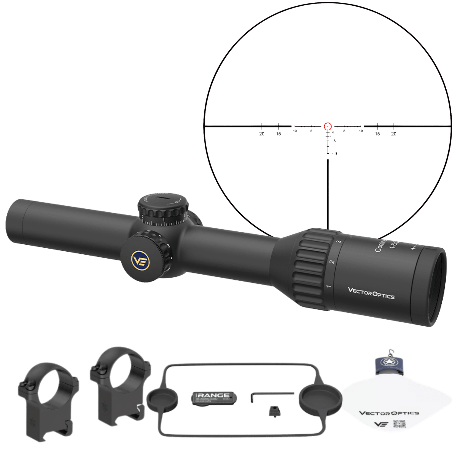 Vector Optics  Continental x6 1-6x24 HD SFP MIL Tactical Tüfek Dürbünü