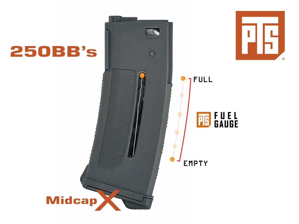 PTS Enhanced Polymer Magazine (EPM1) 250BB Midcap SIYAH AEG Şarjörü