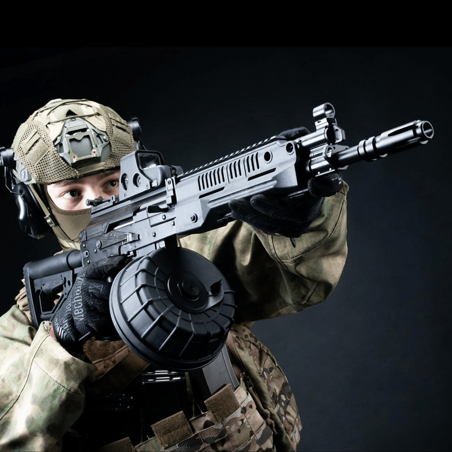 LCT Stamped Steel LCK-16 Katlanır Dipçikli Airsoft AEG Hafif Makineli Tüfek