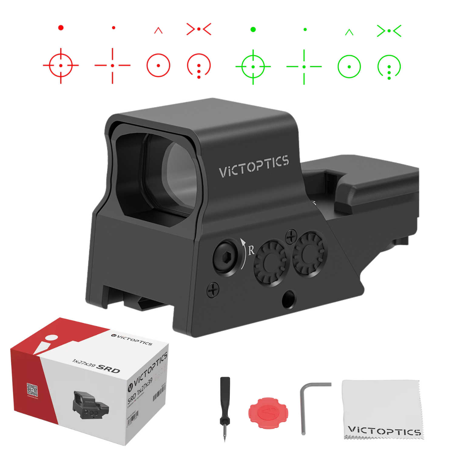 VictOptics SRD 1x27x39 Eight-Reticle Red Dot Nişangah - RDSL35