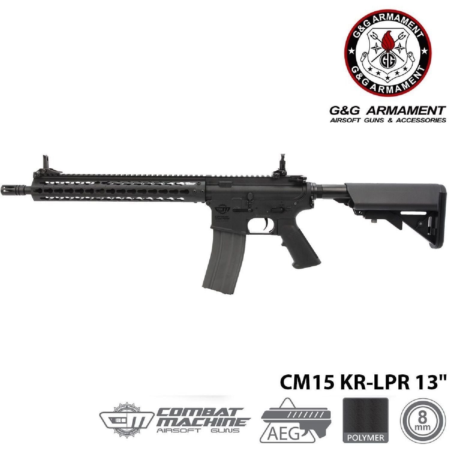 G&G CM15 KR-LPR 13'' AEG Airsoft Tüfek