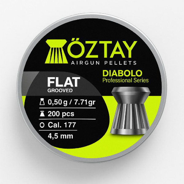 ÖZTAY FLAT GROOVED 4,5MM HAVALI SAÇMA 7.71GR 200'LÜ