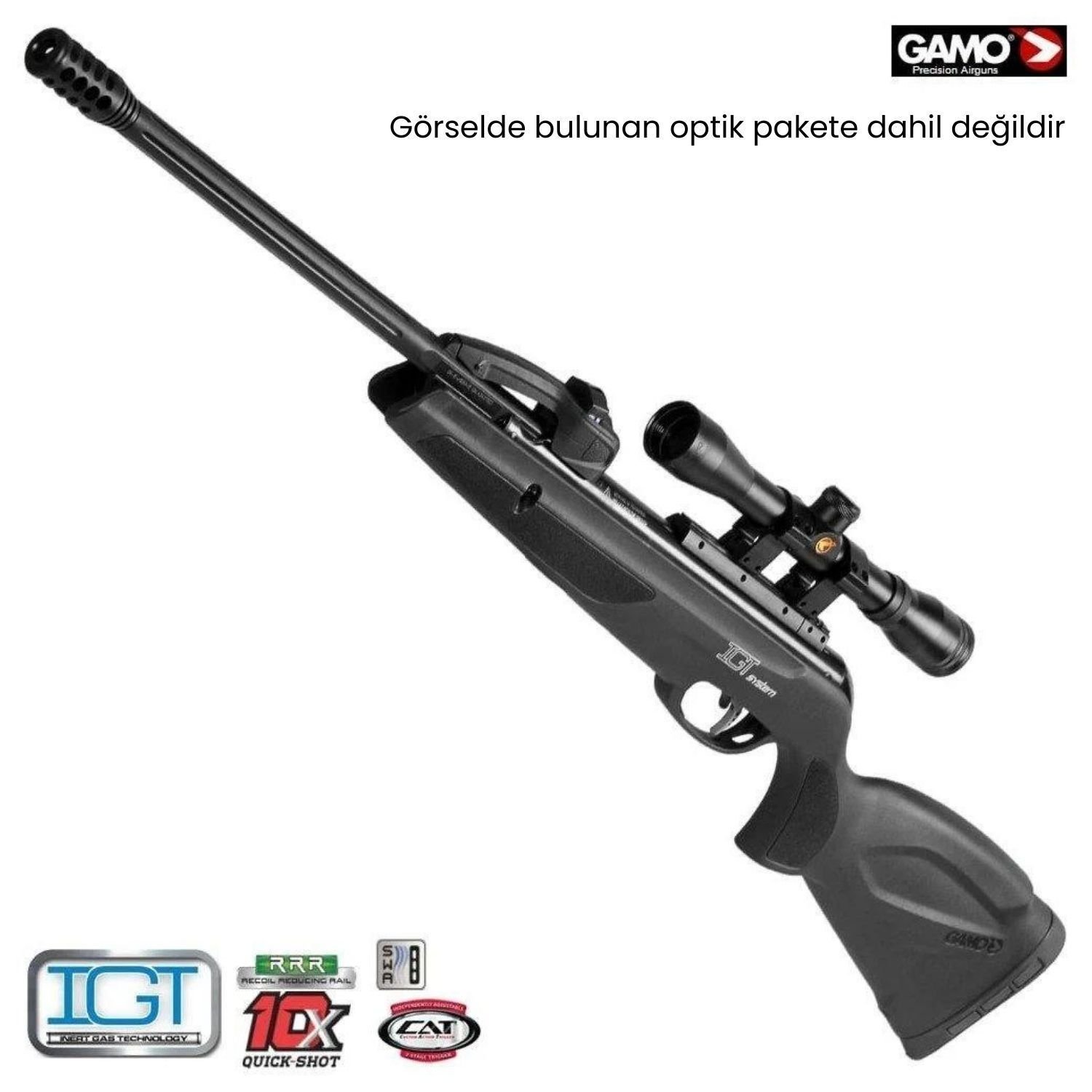 GAMO QUIKER IGT10 (4X32) Şarjörlü 5,5mm HAVALI TÜFEK 0,22cal Airgun 6110037155-QIGT