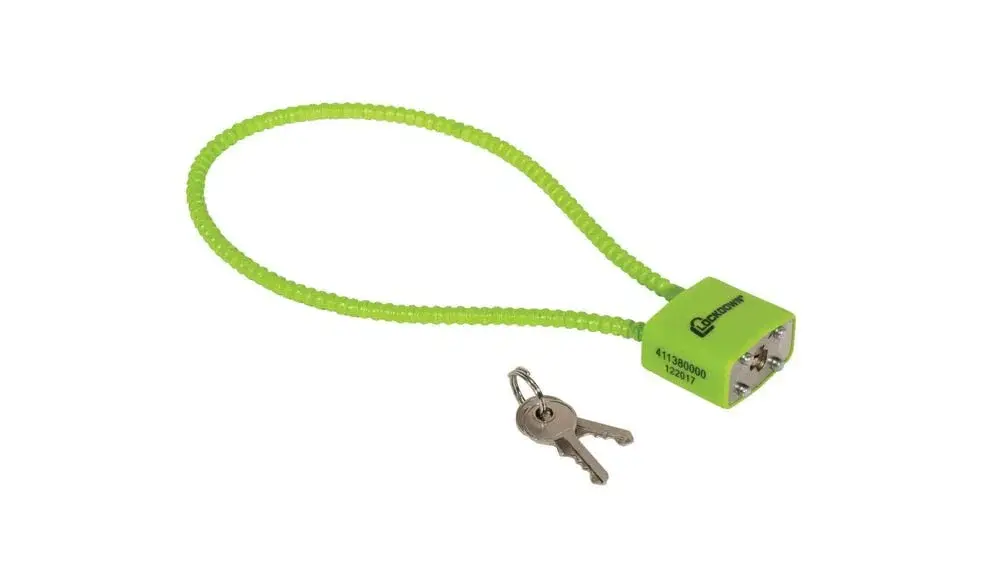 LockDown Tabanca Tüfek için 38cm KABLO KİLİT 15'' CABLELOCK Anahtarlı