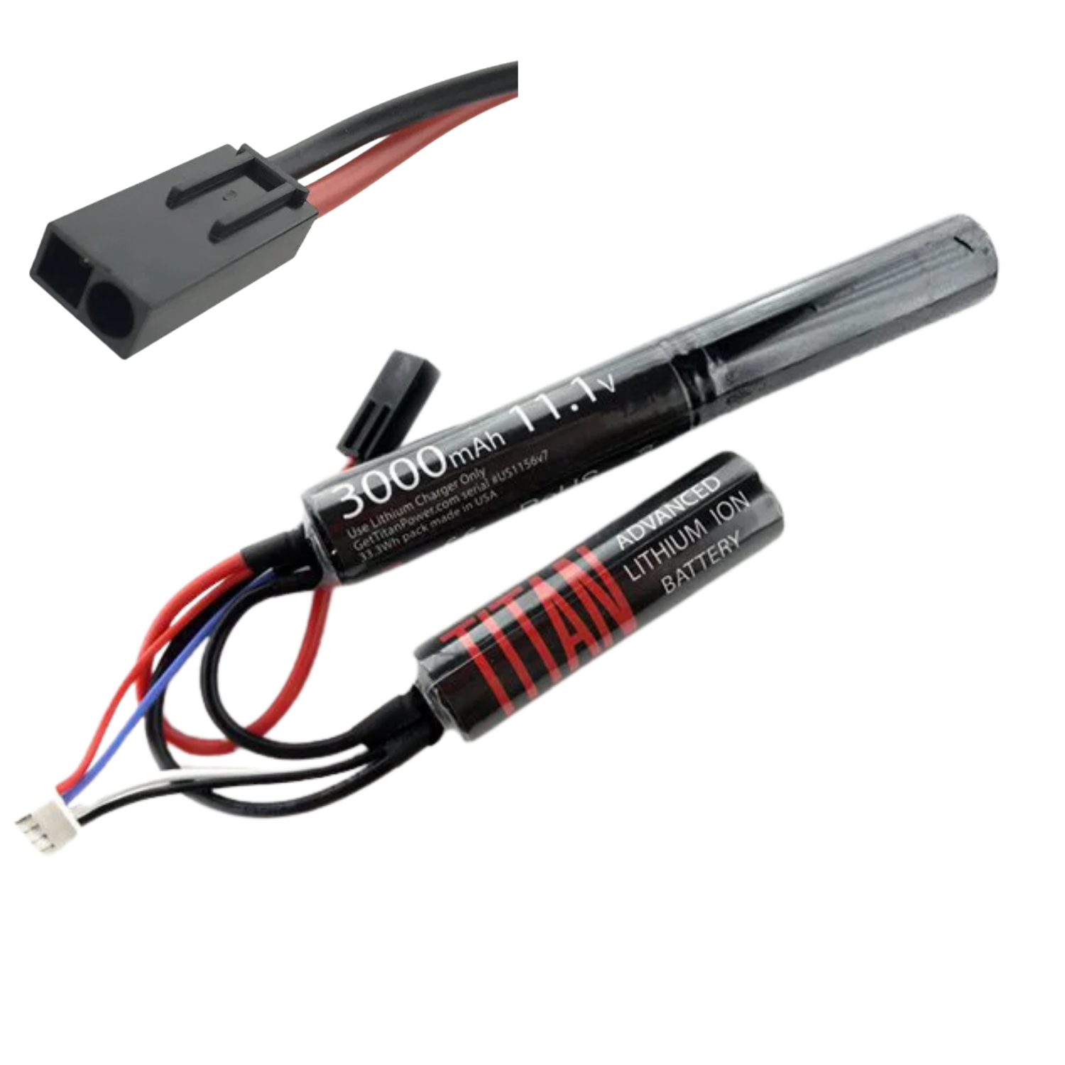 Titan 3000mAh 11.1v Nunchuck Tamiya Airsoft Li Ion Pil - 1156