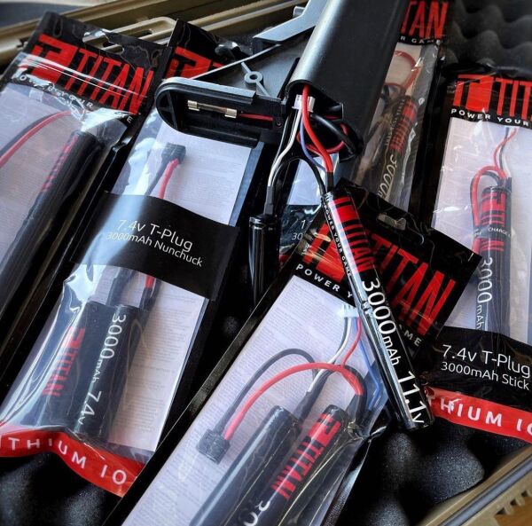 Titan 3000mAh 11.1v Nunchuck Tamiya Airsoft Li Ion Pil - 1156