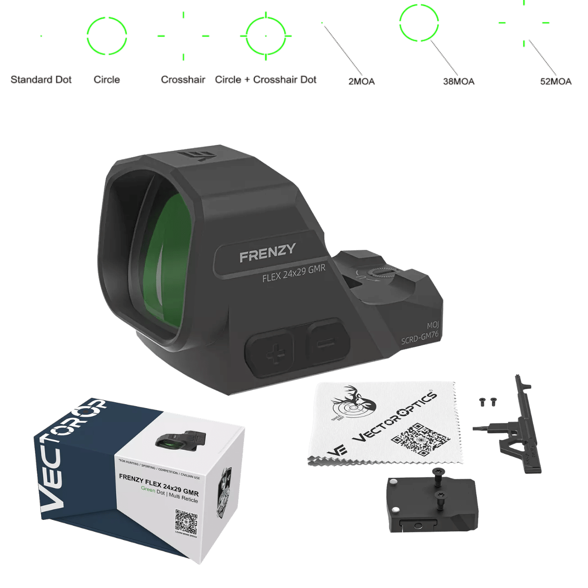 Vector Optics Flex 24X29 GMR Yeşil Nokta Nişangah - SCRD-GM76