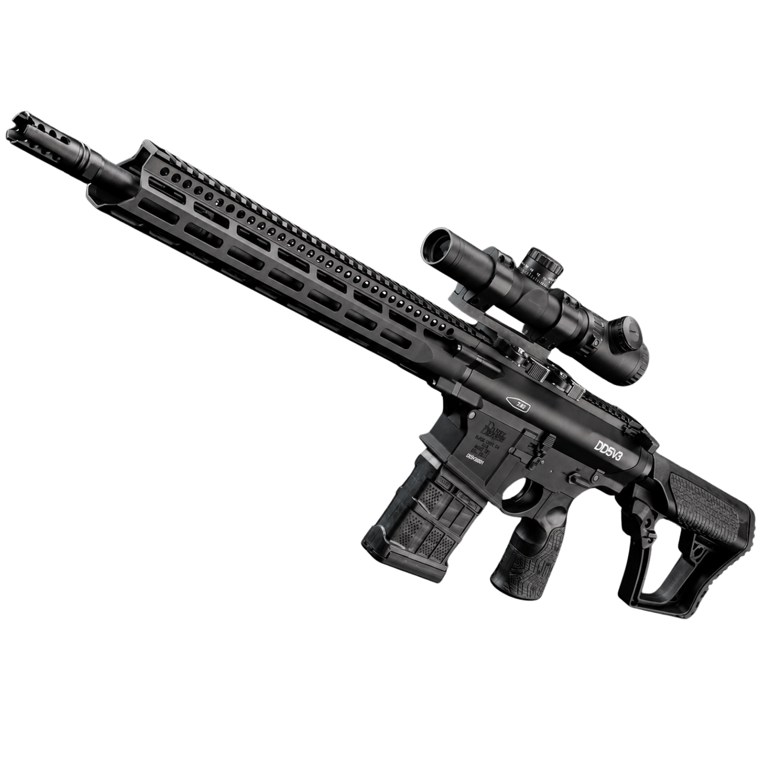 EMG Daniel Defense DD5 Black / V3 Airsoft AEG CYMA Platinum Gearbox & Kestrel V2 MOSFET