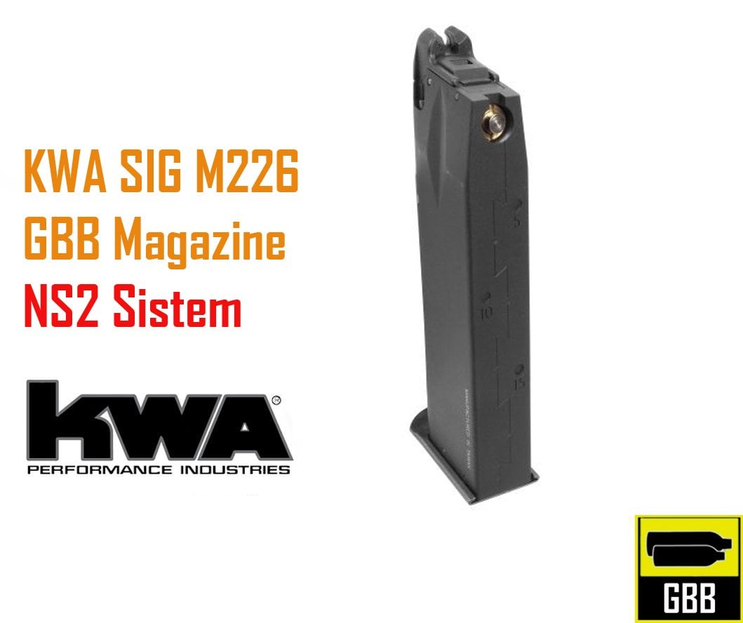 KWA M226 NS2 GBB Şarjör (25 Kapasite)