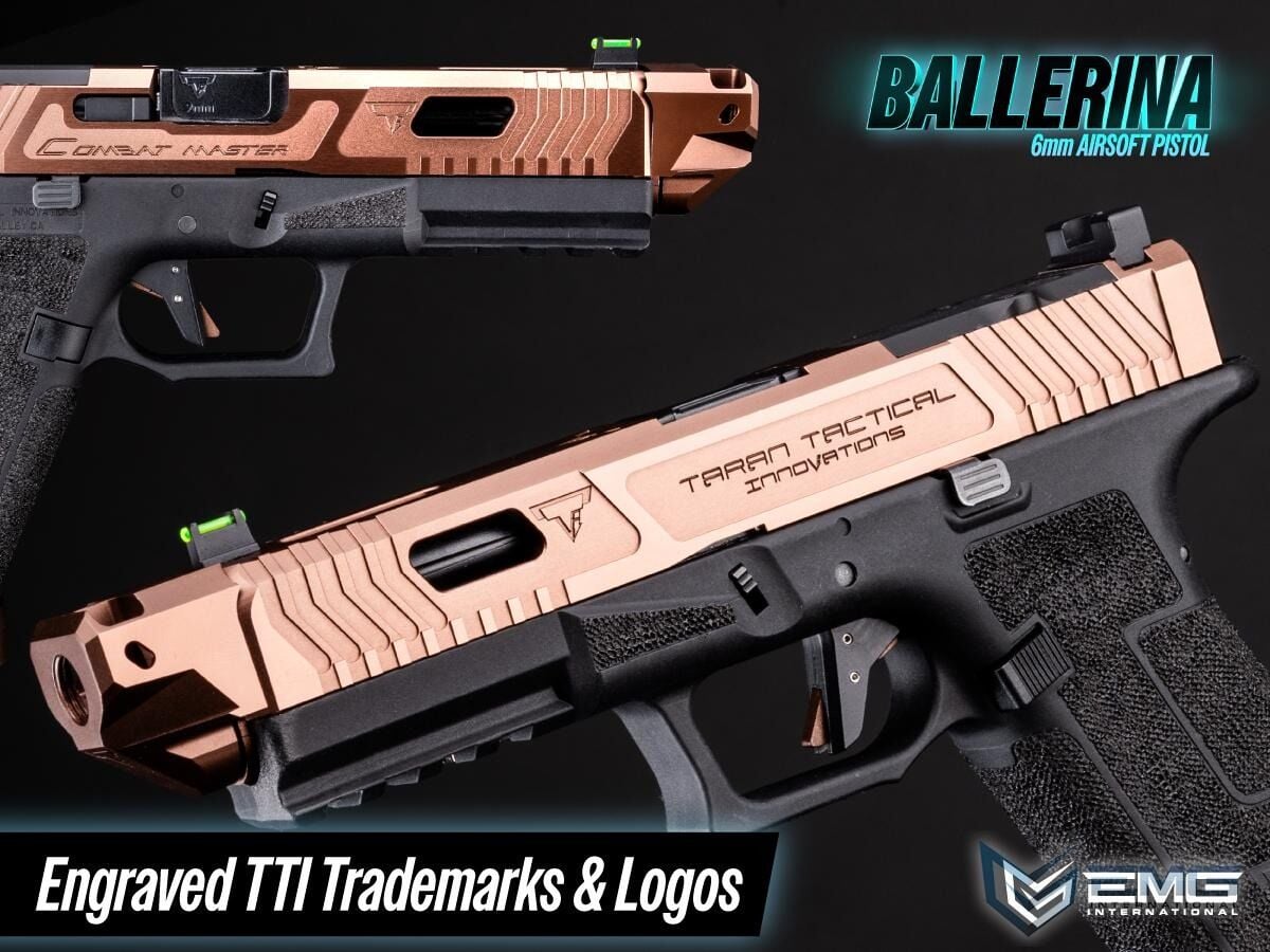 EMG x Taran Tactical Innovations CNC Ballerina BRONZE GBB Airsoft Tabanca