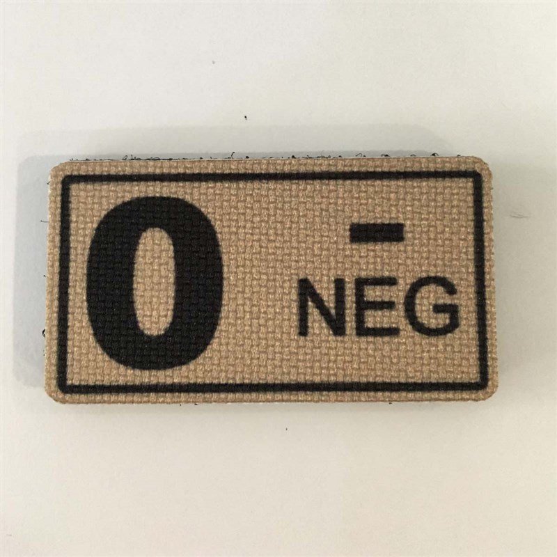 0 RH (-) Negatif Kan Grubu Patch Arma - ÇÖL RENGİ