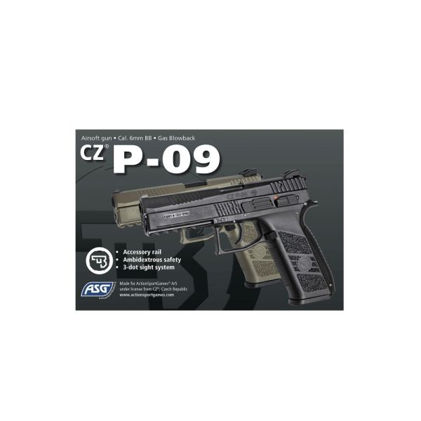 ASG CZ P-09  DUTY PELLET HAVALI TABANCA (Tan)- 18525