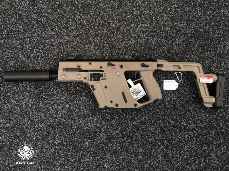 KRYTAC Kriss Vector SMG Mock Susturuculu AEG Airsoft Tüfek - TAN