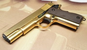 WE M1911 FULL METAL-24K Gold Plated Altın Kaplı Airsoft Tabanca