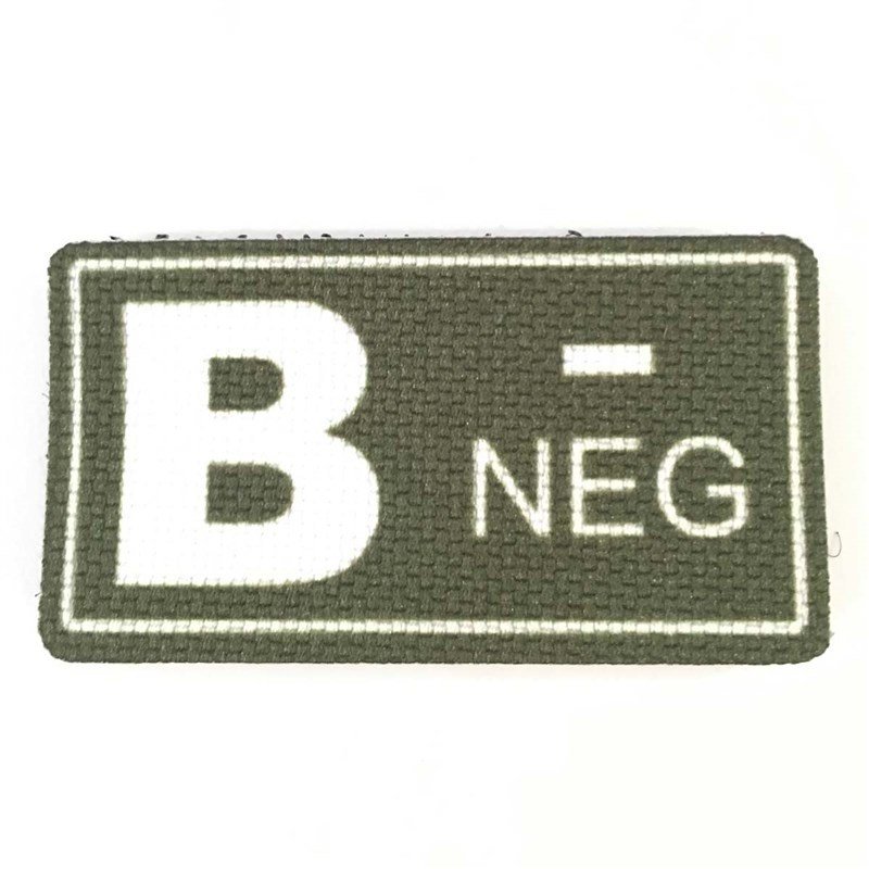 B (-) Negatif Kan Grubu Patch Arma - YEŞİL