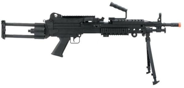 Cybergun A&K FN Licensed M249 MINIMI ''Featherweight'' Airsoft LMG Makineli Tüfek Siyah