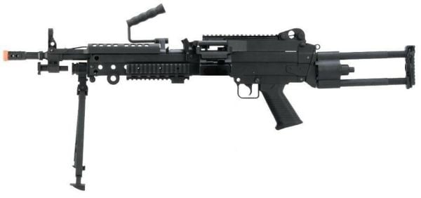 Cybergun A&K FN Licensed M249 MINIMI ''Featherweight'' Airsoft LMG Makineli Tüfek Siyah