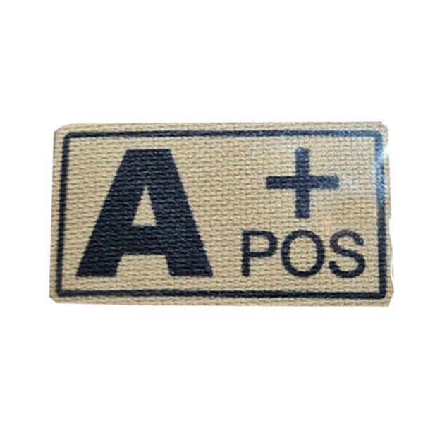 A (+) Pozitif Kan Grubu Patch Arma - TAN (Çöl Rengi)