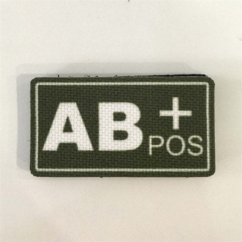 AB (+) Pozitif Kan Grubu Patch Arma - Yeşil