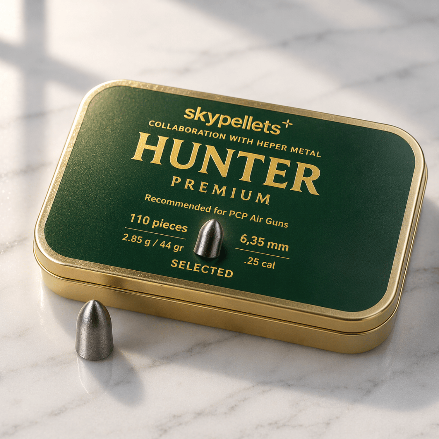 Skypellets Hunter Premium 6.35 mm Havalı Tüfek Saçması (110 adet )  2.85 G / 44 GR.