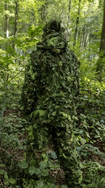 KMCS Ghillie Suit Lazer Kesim Bitki Örtüsü Yeşil Kamuflaj Takımı