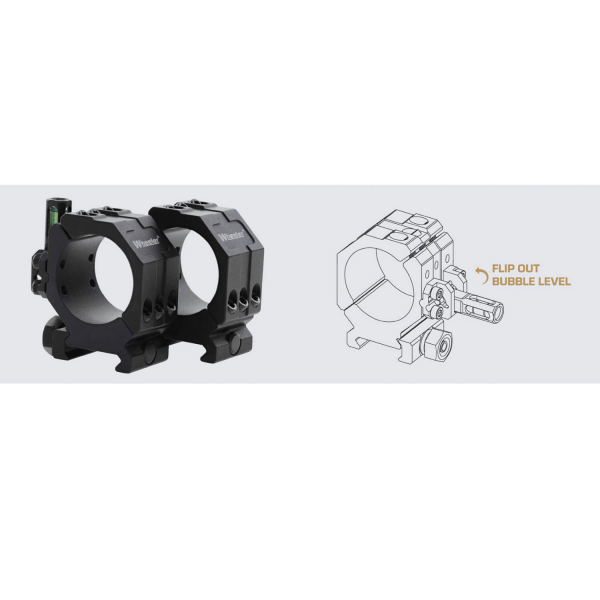 Wheeler 30mm Alçak Profil Picatinny Dürbün Montaj Halkası – 2 Parça, Seviye Göstergeli (1099954)
