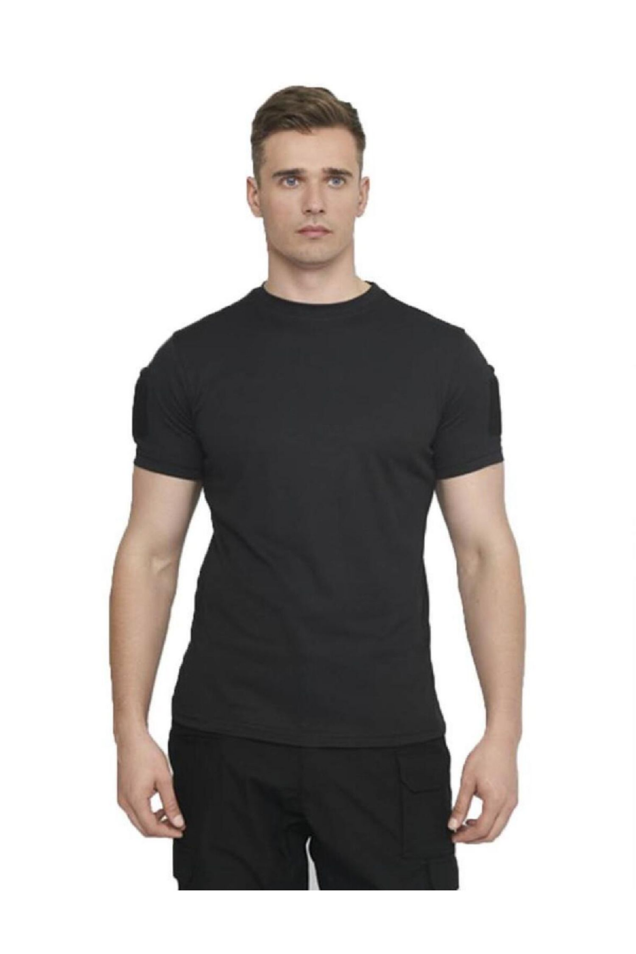 Single Sword SS Yakasız Kısa Kol Tişört – LACOS Kumaş Siyah 2XL