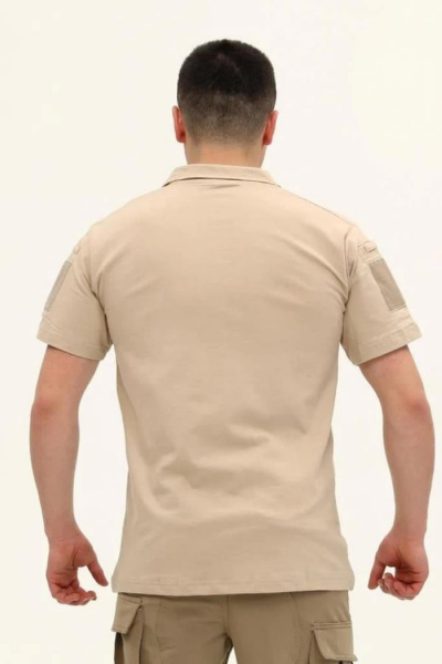SS Regular Fit Polo Yaka Kısa Kollu Erkek Tişört - BEJ