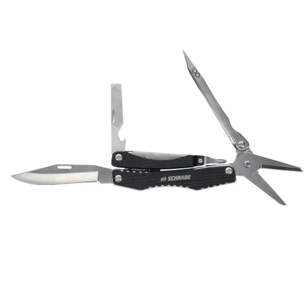 Schrade Clench Çok Amaçlı El Aracı – 9 Fonksiyonlu Paslanmaz Katlanır Multitool (1182532)