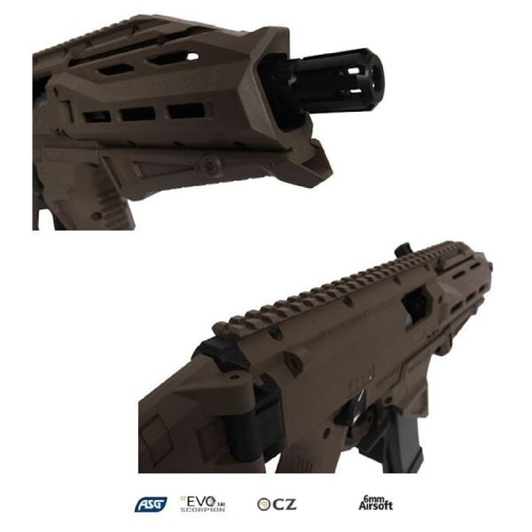 ASG CZ Scorpion EVO 3 ATEK Tan Dual Tone AEG Airsoft Tüfek