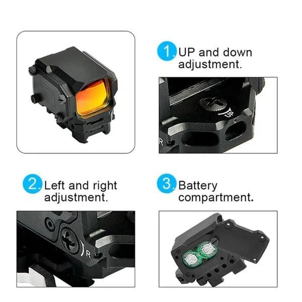 SOTAC R1X Reflex Red Dot Optical Sight w/ IR Function QR Mount - R1X-BK