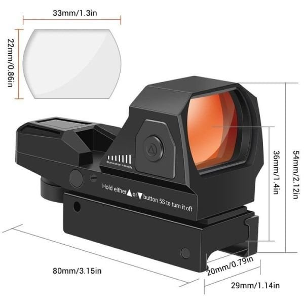 SOTAC Red Dot Shooting Sight Adjustable Riflescope For 20mm Rail  Nişangah - HD101AJ