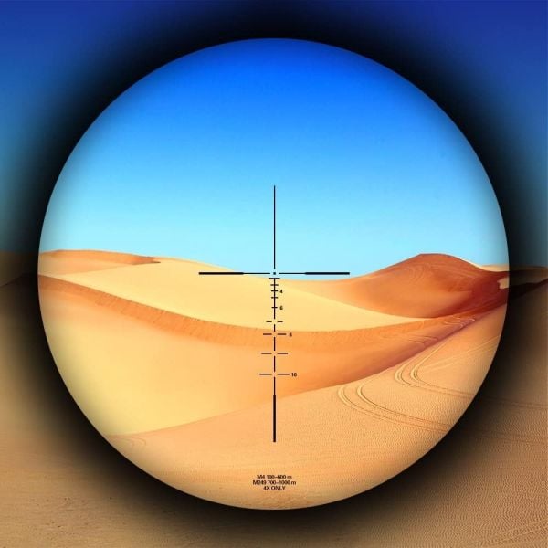 SOTAC Tactical Rifle Scope 1x-4x Fixed Dual Purpose Scope Red Illuminated Airsoft ELCAN - 1-4x32F1