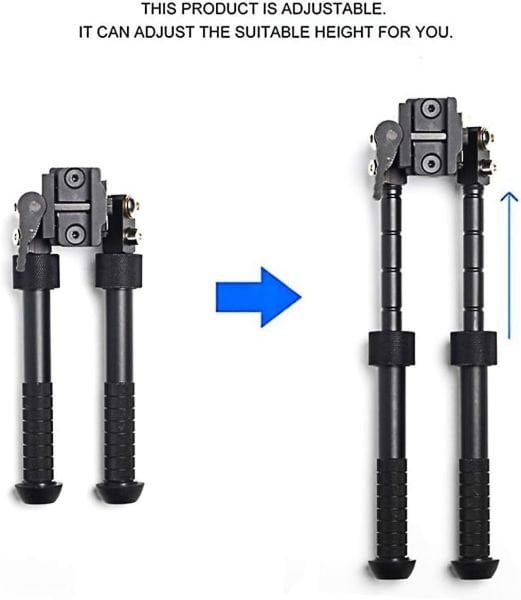 SOTAC V8 Tactical Rifle Bipod Adjustable 360° Gun Tripod Bracket for Outdoor Hunting in Shooting Range Shooting Range