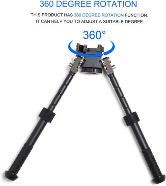 SOTAC V8 Tactical Rifle Bipod Adjustable 360° Gun Tripod Bracket for Outdoor Hunting in Shooting Range Shooting Range
