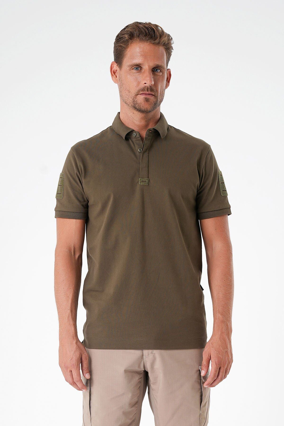 Casual Ryker Polo T-shirt Cırtlı Casual Ryker Polo T-shirt Cırtlı   HAKİ S HAKİ S