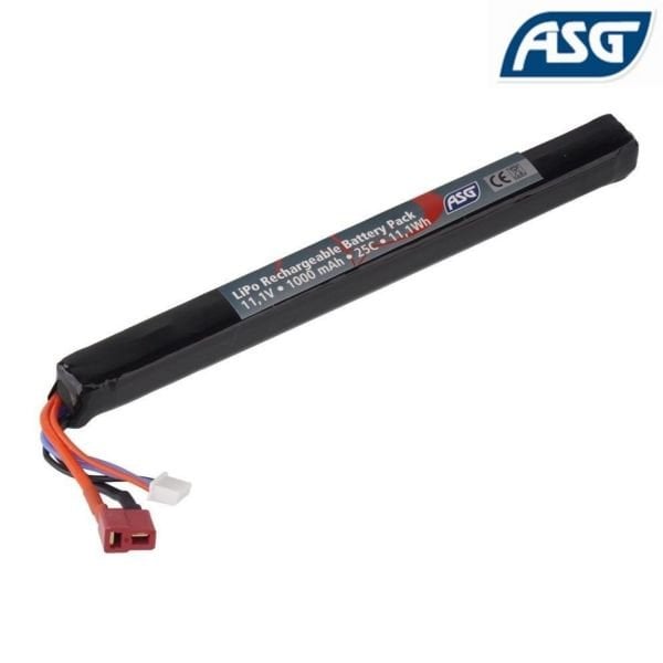 ASG Battery - 11,1V 1000 mAh 25C LiPo T-plug Pil- 19364