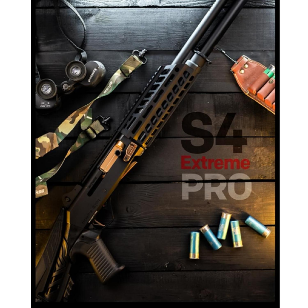 CROSSFİRE EXTREME PRO S4 SİYAH 12CAL. YARI OTOMATİK YİVSİZ TÜFEK(TÜP ŞARJÖRLÜ) 6+1 47 CM