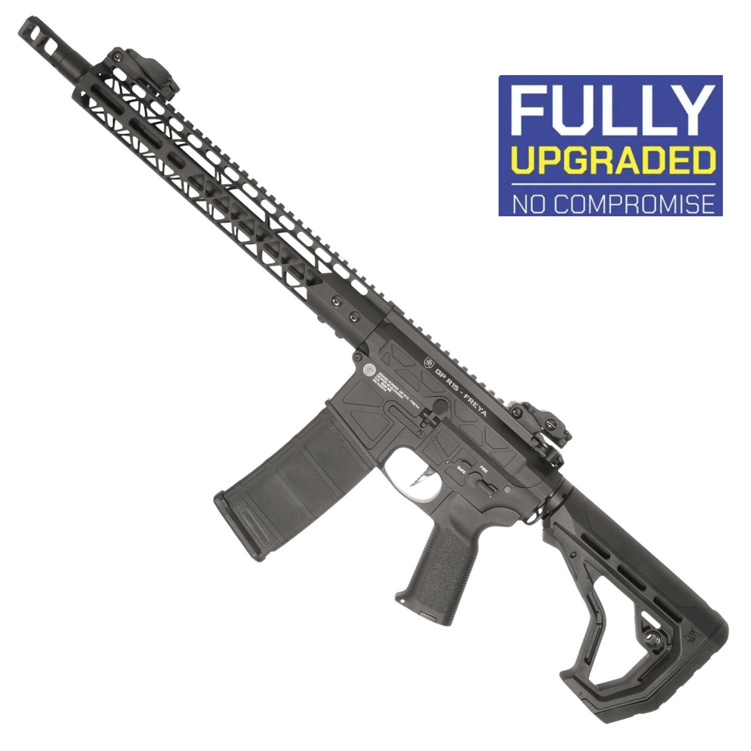 Delta Armory FREYA R15 Gen2 SKELETON 13'' FULL METAL Siyah AEG Airsoft Tüfek