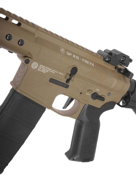 Delta Armory FREYA R15 SKELETON 13'' FULL METAL Half Tan AEG Airsoft Tüfek