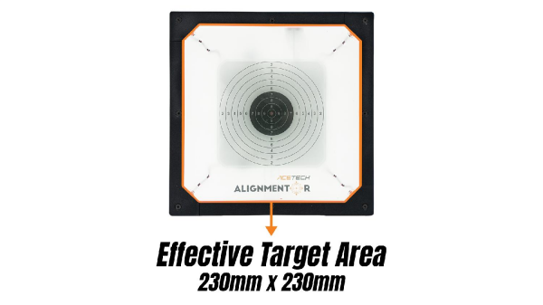 Acetech Alignmentor Akıllı Puanlamalı 20x20cm POLIGON Hedefi CEP TELEFONU SKOR UYGULAMALI