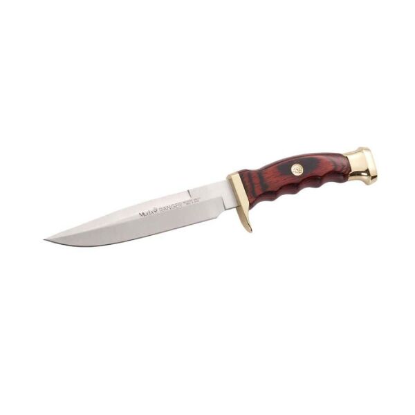 Muela RANGER-12 Coral Pakkawood Ağaç Saplı Pirinç Başlıklı Ranger 12 cm Bıçak